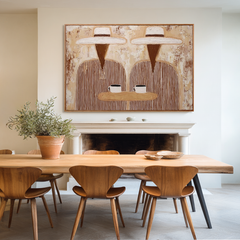 Coffee Break – Hand-Painted Minimalist Oil Painting