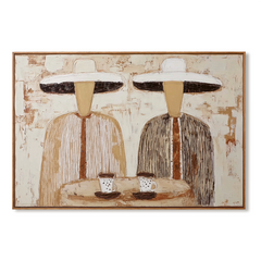 Desert Walk – Hand-Painted Minimalist Oil Painting hand-painted wall art