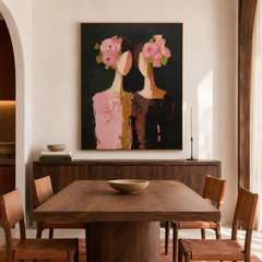 Blooming Silence – Abstract Floral Figurative Wall Art