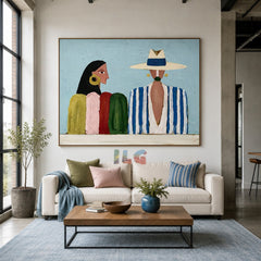 Coastal Conversation – Abstract Figurative Wall Art