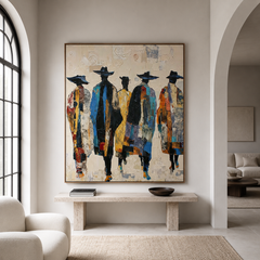 Colorful Procession – Figurative Wall Art