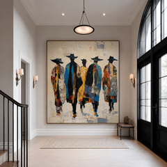 Colorful Procession – Figurative Wall Art