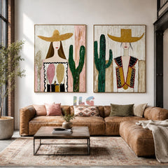 Desert Muse – Western Portrait Wall Art Set