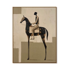 Desert Rider Silhouette – Equestrian Figurative Wall Art hand-painted wall art