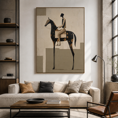 Desert Rider Silhouette – Equestrian Figurative Wall Art