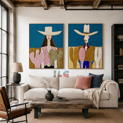Desert Riders – Abstract Portrait Wall Art Set