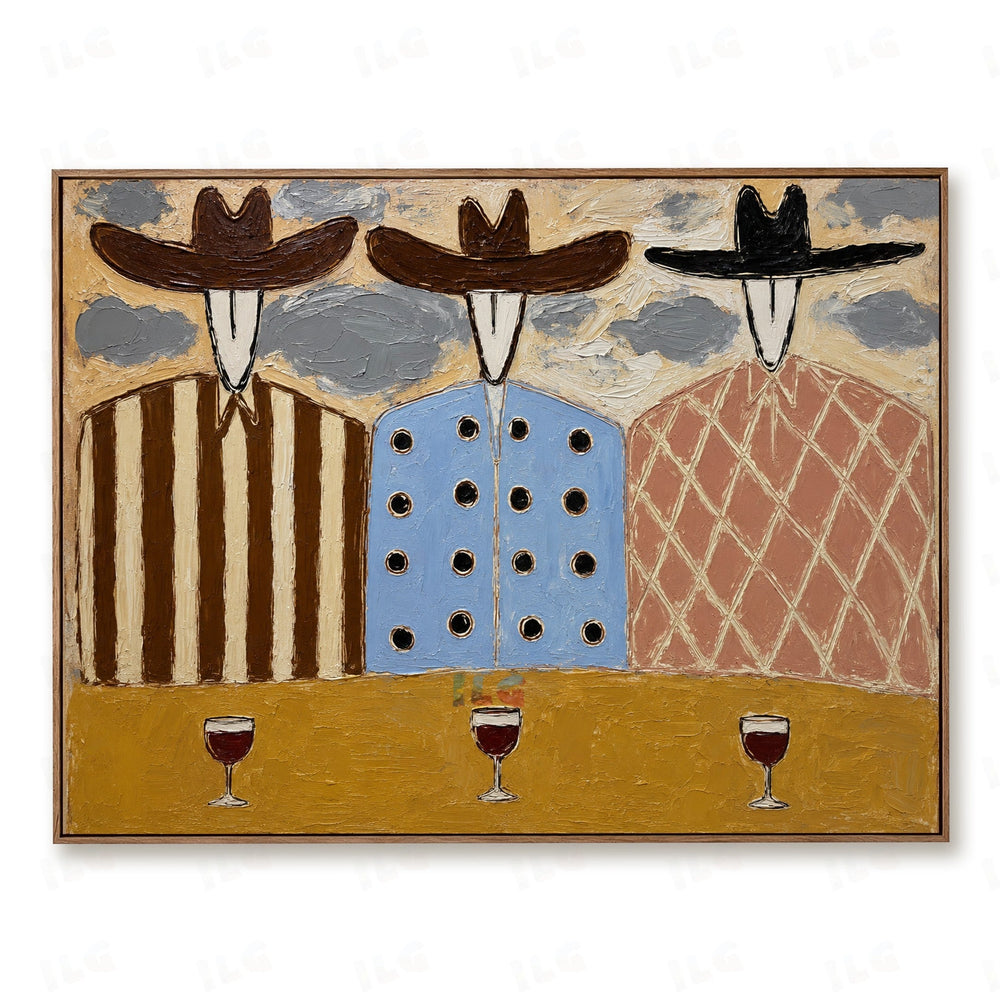 Gathered Reflections – Figurative Wall Art hand-painted wall art
