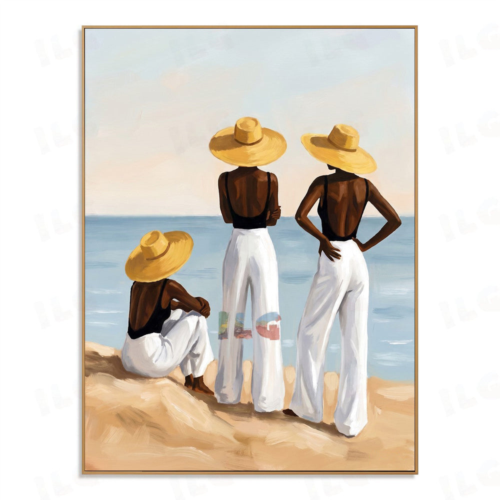 Harbor of Light – Coastal Figurative Wall Art hand-painted wall art