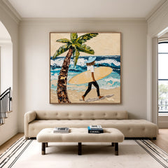 Island Wave Journey – Coastal Figurative Wall Art