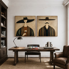 Mustache Society Duo – Figurative Wall Art
