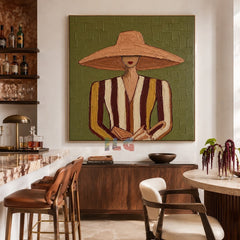 Olive Muse Portrait – Modern Figurative Wall Art