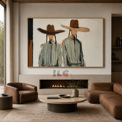 Parallel Souls – Contemporary Western Couple Wall Art