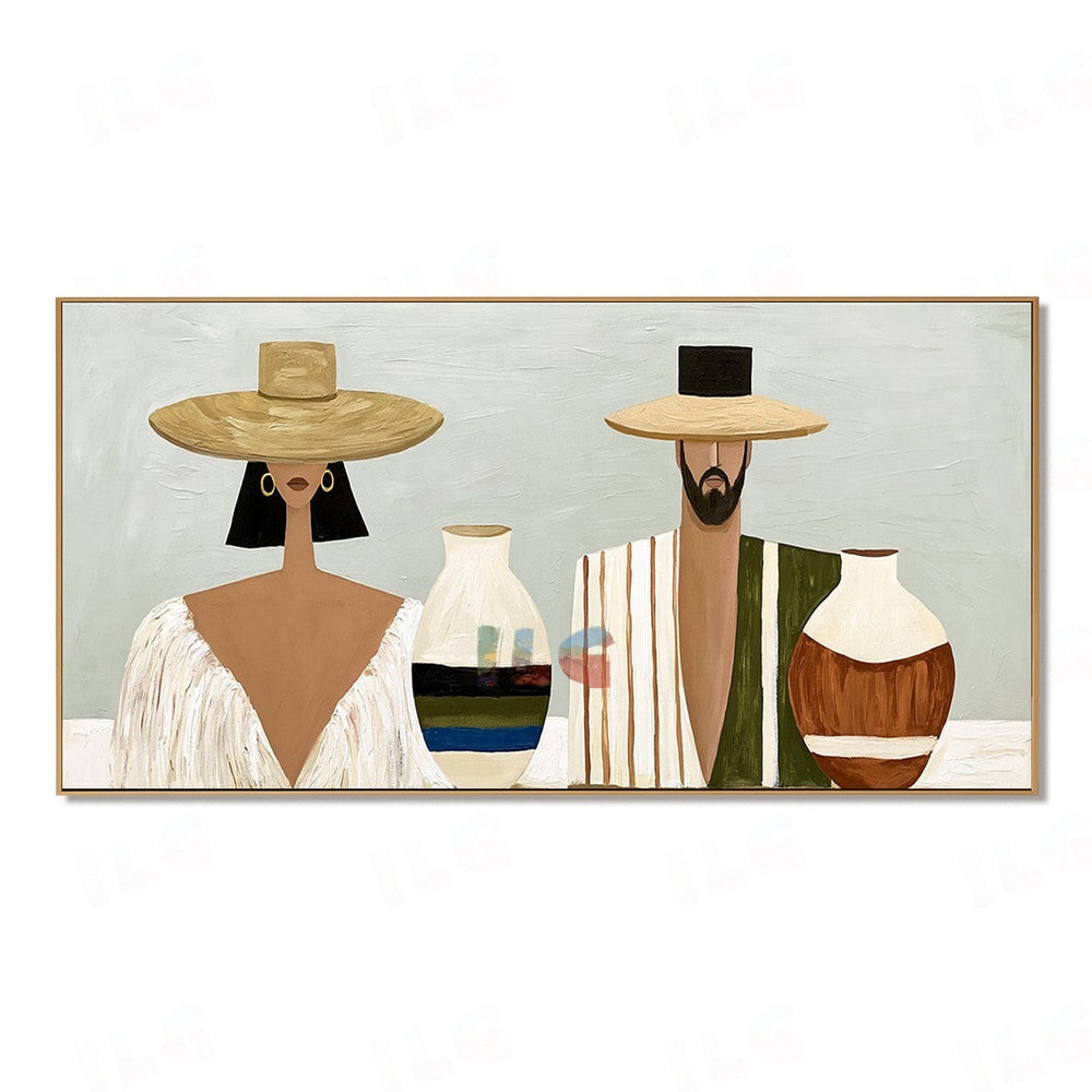 Quiet Ritual – Abstract Figurative Wall Art hand-painted wall art