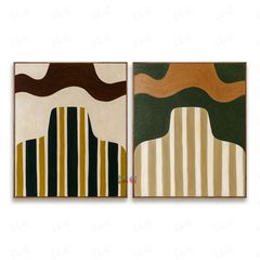 Silent Horizons Duo – Abstract Figurative Wall Art hand-painted wall art