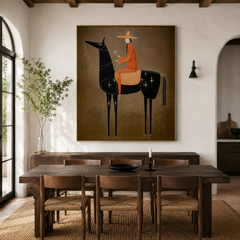 Starlit Voyage – Contemporary Equestrian Figurative Wall Art