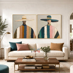 Stripes in Motion Duo – Figurative Wall Art