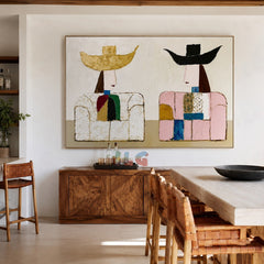 The Quiet Duo – Abstract Figurative Wall Art