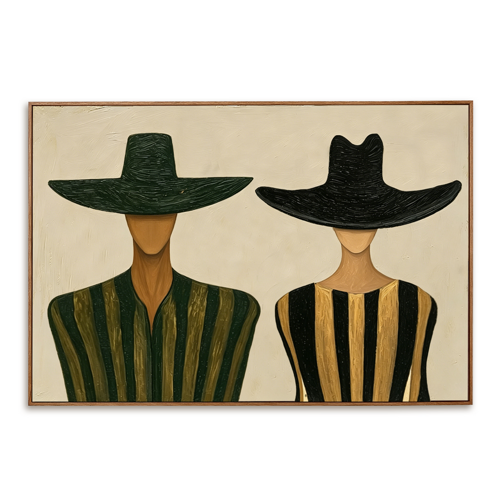 Urban Silhouettes – Abstract Minimalist Figure Wall Art hand-painted wall art