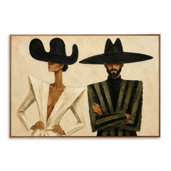 Velvet Confidence – Figurative Wall Art hand-painted wall art