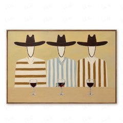 Vintage Gathering – Figurative Wall Art hand-painted wall art