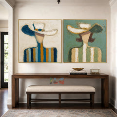 Woven Horizon Duo – Figurative Wall Art