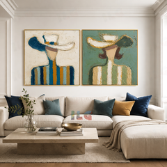 Woven Horizon Duo – Figurative Wall Art