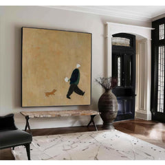 Morning Walk – Minimalist Figure Canvas Art