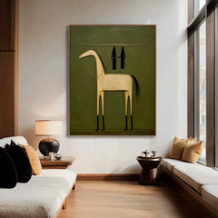 Silent Journey – Minimalist Horse Wall Art