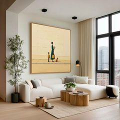 Waiting Light – Minimalist Family Canvas Art