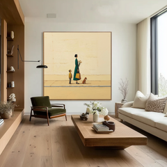 Waiting Light – Minimalist Family Canvas Art