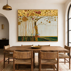 Golden Canopy Bloom – Decorative Botanical Textured Wall Art