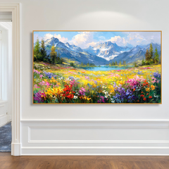 Golden Stillness – Mountain Meadow Lake Wall Art
