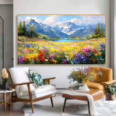 Golden Stillness – Mountain Meadow Lake Wall Art