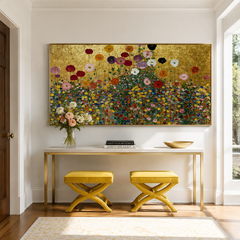 Auric Meadow – Art Nouveau Botanical Wall Art