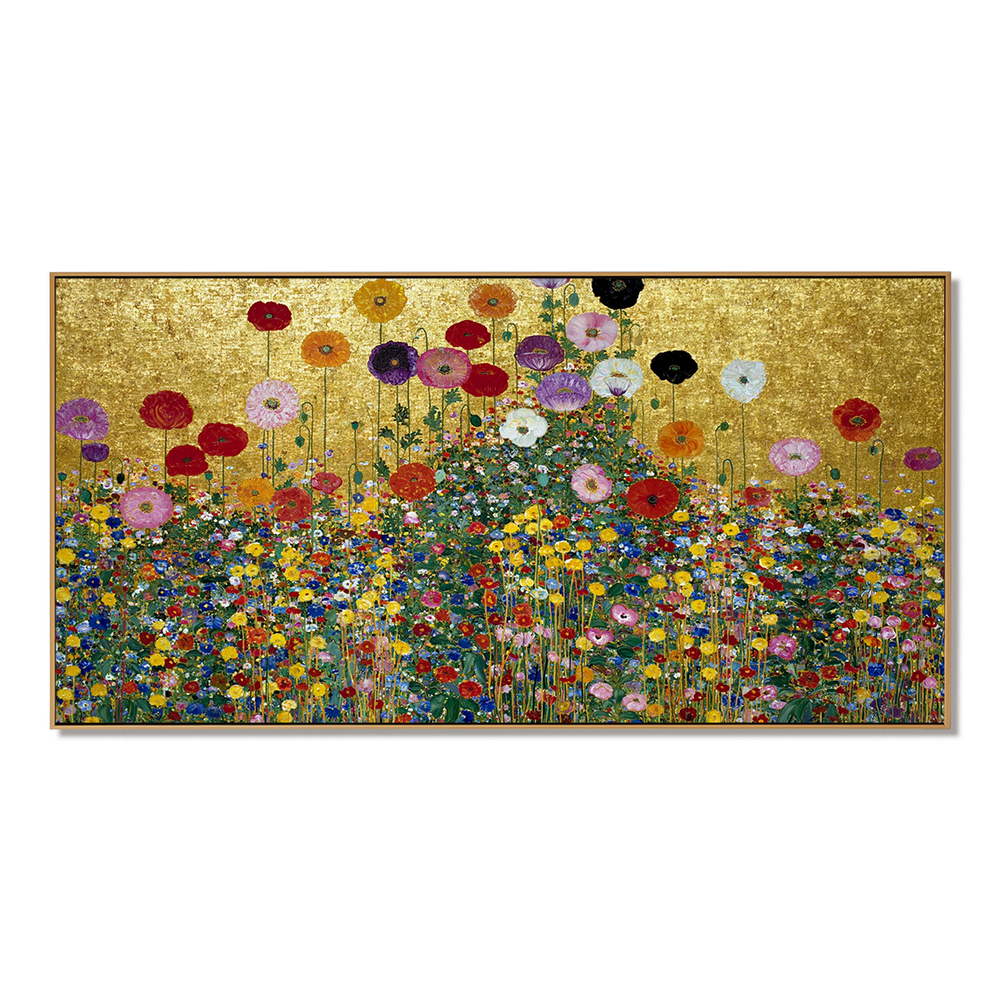 Auric Meadow – Art Nouveau Botanical Wall Art hand-painted wall art
