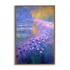 Eternal Blossoms – Large Impressionist Water Lily Garden Oil Painting on Canvas