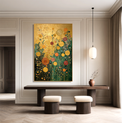 Golden Circles – Art Nouveau Botanical Wall Art