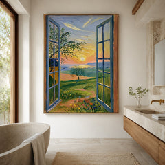 Golden Vista Window – Landscape Wall Art