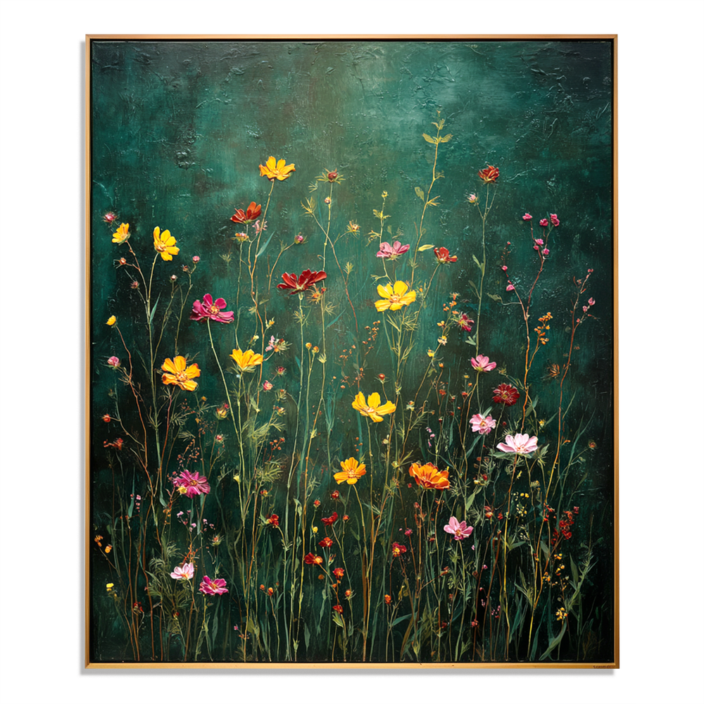 Midnight Meadow – Landscape Wall Art hand-painted wall art