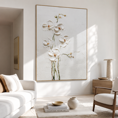 Moonlit Ivory Bloom – Floral Wall Art