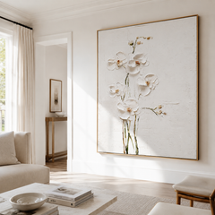 Moonlit Ivory Bloom – Floral Wall Art