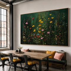 Whispering Wildflower Meadow – Botanical Floral Landscape Wall Art