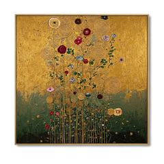 Luminous Garden – Textured Abstract Oil Painting hand-painted wall art