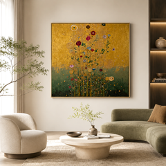 Luminous Garden – Textured Abstract Oil Painting