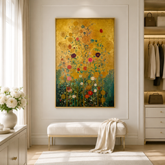 Radiant Spirals – Textured Floral Oil Painting