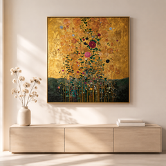 Sunlit Spiral – Textured Abstract Oil Painting