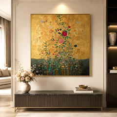 Sunlit Spiral – Textured Abstract Oil Painting