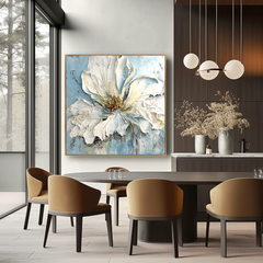 Quiet Petal Form – Textured Floral Wall Art