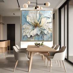 Quiet Petal Form – Textured Floral Wall Art