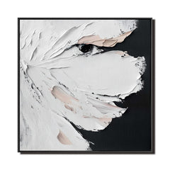 Whispers in the Gaze-Abstract Textured Eye Painting